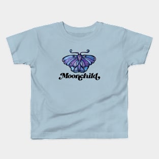 MoonChild Purple Moth Kids T-Shirt